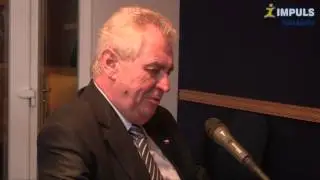 Prezidentský kandidát Miloš Zeman u Václava Moravce na Impulsu