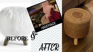 HOW TO MAKE A OTTOMAN FROM ROPE | DIY HIGH END OTTOMAN | HANDMADE