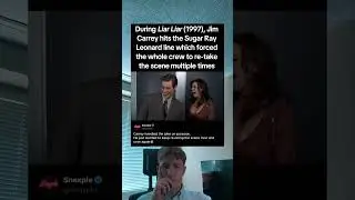 During Liar Liar (1997), Jim Carrey hits the Sugar Ray Leonard line which forced the whole crew to