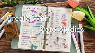 Creative Spreads with Soto Studios🥰 | Scrapbook Supplies| Journaling | Planner Idea | ASMR