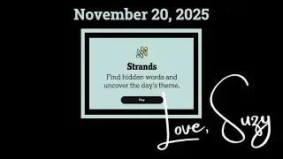 Strands Theme of the Day for November 20, 2025: Busybody buzz
