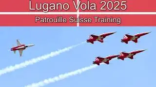 Lugano Airport Patrouille Suisse training for Lugano Vola 2025.