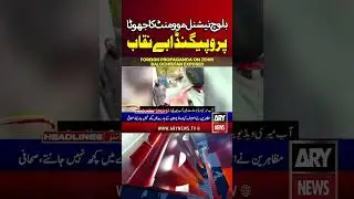 Baloch National Movement's false propaganda exposed #baloch #propaganda #shorts #arynews