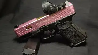 Airsoft GBB Glock 19 Taran Tactical Innovations Pink Slide Modular Optic System with Trijicon SRO