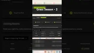 Grass Season - 2. Mine and earn. Big airdrop. High payout. Bigger reward. #airdrop #grassmining