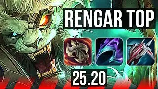 RENGAR vs RENEKTON (TOP) | 65% winrate, Dominating | EUW Master | 25.20