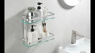 Model A4126B | How to Install a KES Bathroom 2-Tier Rectangular Glass Shelf