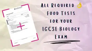 All Required Food Tests For 2026 IGCSE Biology Paper 6 Exam