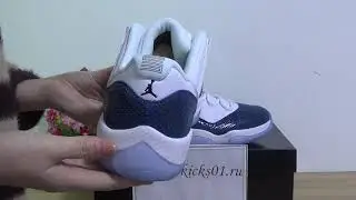Authentic Air Jordan 11 Low &ldquo;Navy Blue Snakeskin&rdquo;