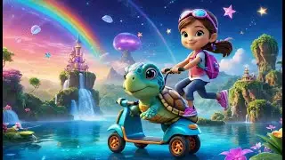 Twinkle Turtle's Magic Scooter | Sparkly Scooter Adventure Song for Kids | Magical Turtle Rhyme