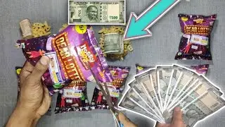 OMG GOT 500 RUPEES CASH FOR THE FIRST TIME IN DEAR LOTTERY SNACKS || 5 RUPEES SNACKS