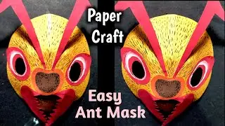 Ant mask making with paper. Ant mask craft. Insect mask. School craft ideas. #antmask #ckartdesign