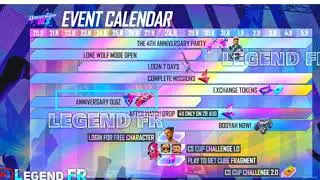 how to complete 4Th Anniversary Calendar event free fire