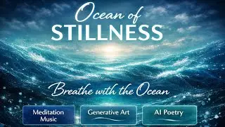 Ocean of Stillness 🌊 Instrumental Meditation Music + Generative Art | AI Poetry & Calm Visuals