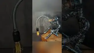 Steampunk Pipe Fisherman Robot Desk Lamp from MetalFun (Metal Fun)