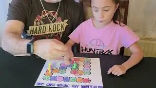Mika and Daddy Play Her Math Board Game  (Guess Who Won)?