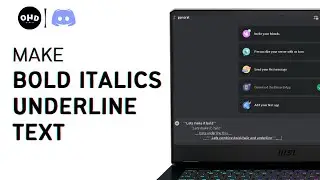 Discord How To Bold Italics Underline Text | How To Format Text in Discord Bold Italics Underline
