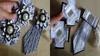 Отличный набор в школу Мини Галстук Канзаши/Excellent school set / Mini Kansasi Tie