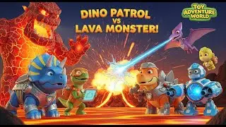 Dino Patrol vs The Lava Monster | Epic Rescue Mission for Kids.