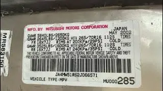 Mitsubishi 2002 Montero STK#R66571