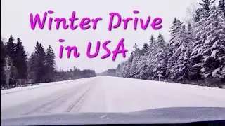 Winter in USA | Michigan | US 41 in winter | snowy roads in Michigan