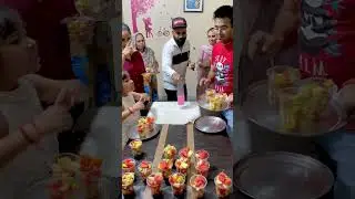 FLIP THE BOTTLE AND EAT FURIT CHAAT MANGO GUAVA PAPAYA KIWI