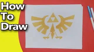 How to Draw  the Zelda Logo Triforce Emblem Easy! Step by Step Drawing Tutorial