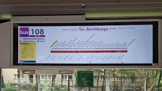 Warszawa linia 108 kier. Pl. Trzech Krzyży Solbus SM10 #1021 Uwaga Trasa Zmieniona!