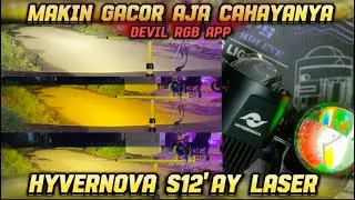 PALING PREMIUM DI KELASNYA‼️ FOGLAMP BILED 3INCH HYVERNOVA S12AY LASER 3WARNA DEVIL RGB APP