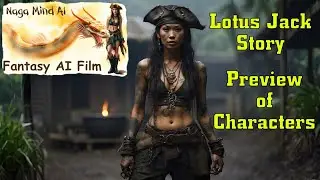 AI Generated Fantasy Short Film - Lotus Jack Preview - Steampunk Airships, Pirates & Jungle scenes.