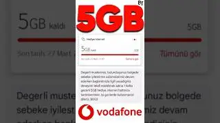 VODAFONE BEDAVA 5GB İNTERNET #bedavainternet #internet #vodafone
