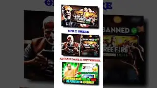 FREE FIRE UNBEN IN INDIA UNBANDATE 5septembor #freefireunban