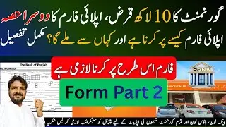 Punjab Govt Loan Scheme 2026 | Punjab Bank Loan Form Section Two Explained
