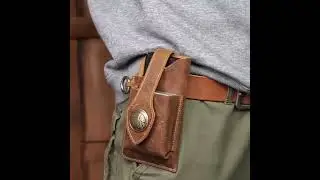 Men's vintage large capacity waist bag