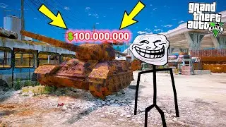 TROLLFACE HURDALIKTAKİ TANKI SATIN ALIP TAMİR ETTİRİYOR!(EFSANE OLDU!!) - GTA 5