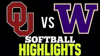 #1 OU Sooners vs #5 Washington Huskies College Softball 2024 in Extra Innings