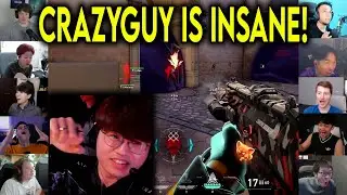 Valorant Streamers Reacts To RRQ crazyguy Insane 4k Against T1 In VCT
