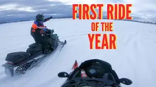 First Snowmobile Ride of 2021 | Snaps Shock in Half