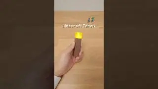 Made a Minecraft Torch IRL🔥🥳 #minecraft #diy