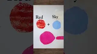 colour mixing tutorial 2 | how to make pink colour  #shorts #diy #colors #satisfying #pink #red