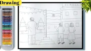 Independence Day Drawing/ 15 August Drawing/ How to Draw 15 August Drawing Easy Step
