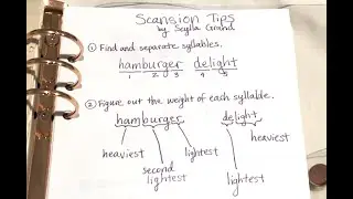 Scansion Tips: figuring out which syllables are stressed and unstressed