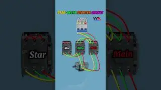 Star Delta Starter Circuit Wiring #stardelta #motorstarter #electricalwork