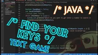 ASMR Java coding a text game: You lost your car keys. keyboard sounds