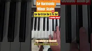 G Sharp Harmonic Minor Scale 🎹 #piano #minorscale #doublesharp