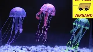 künstliche schwebende Qualle als Eyecatcher im Aquarium, Fishtank, Jelly Fish