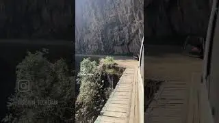 Driving through the Andes on an open face cliff! This bridge is WOW! Salkantay Trek Experience, Peru