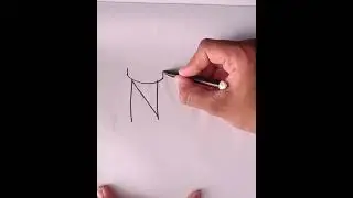 N = 🔩 | Draw easy Nut from Letter N #shorts #arttutorial #howtodraw