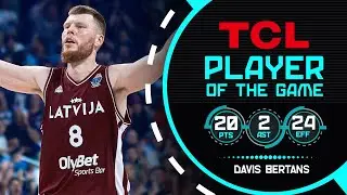 Davis Bertans (20 PTS, 3 3PM) catches fire to heat up LAT 🇱🇻 offense vs. CZE 🇨🇿 at #EuroBasket 2025!