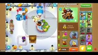 BLOONS TD 6 WINTER PARK MAP ON HARD HALF CASH MODE HERO ADORA